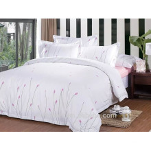 Ropa de cama de flores puras y frescas, textiles de algodón estampado en casa, ropa de cama conjunto completo